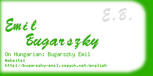 emil bugarszky business card